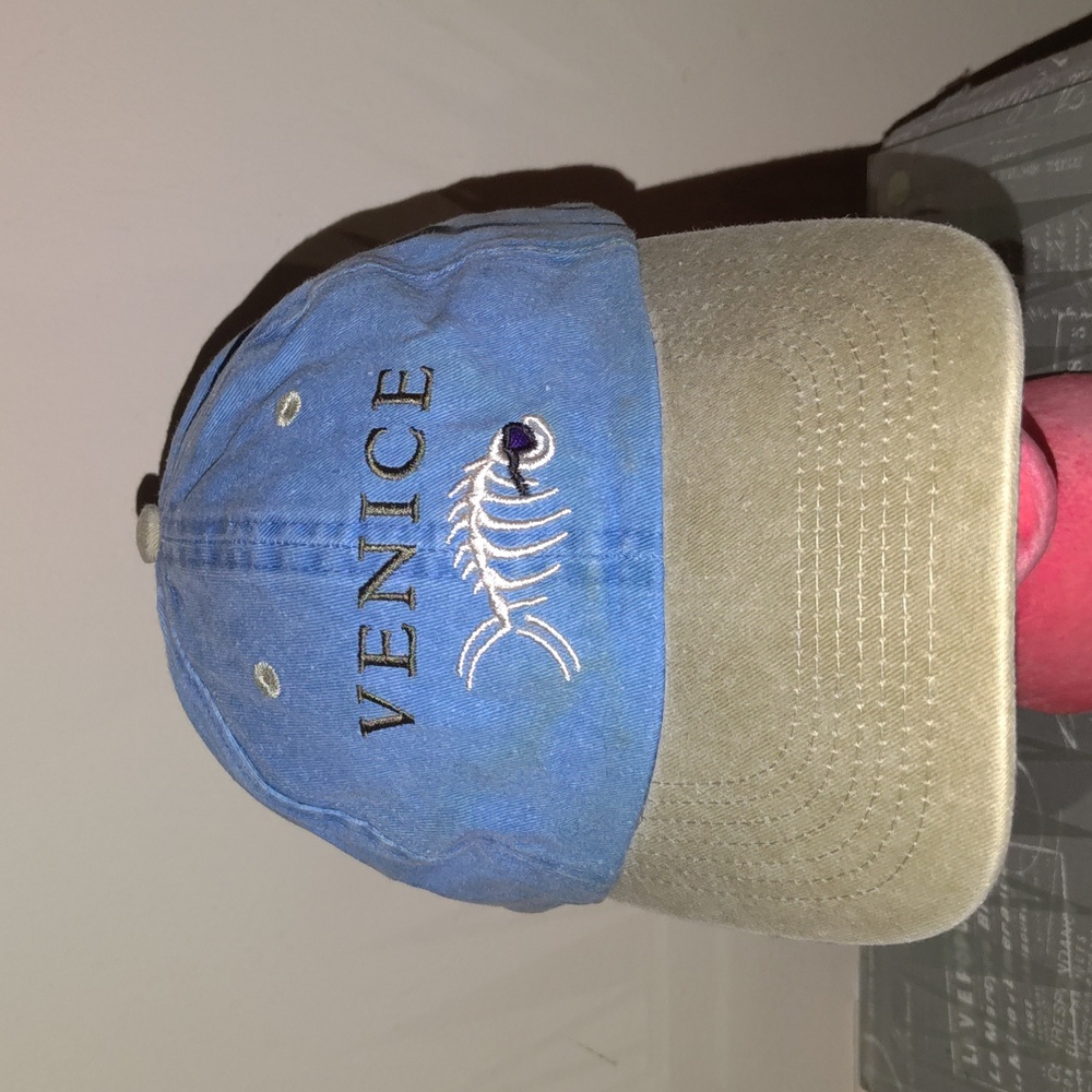 Venice Florida Ball Cap Hat Adjustable Baseball Fish Bones